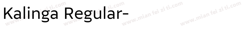 Kalinga Regular字体转换